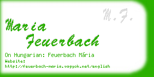 maria feuerbach business card